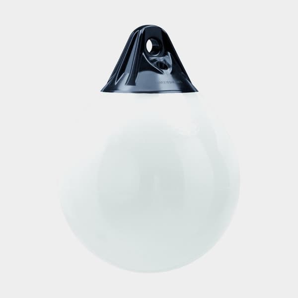 Klotfender Polyform A0, Ø21 cm, vit med blå topp