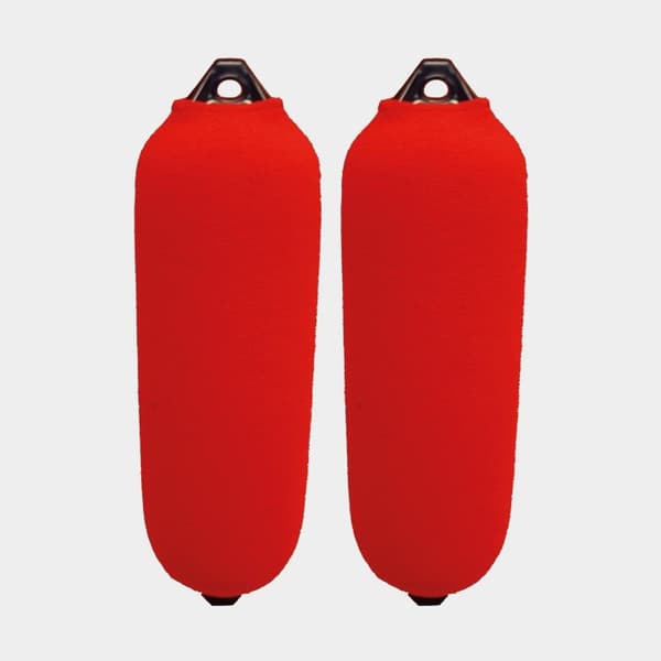 Fenderskydd till cylinderfender Fendequip, 62 x Ø21 cm (Majoni Star 3), röd, 2-pack