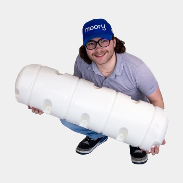 Bryggfender Plastimo Bumper 1/2, 25 x 90 cm, rak, vit