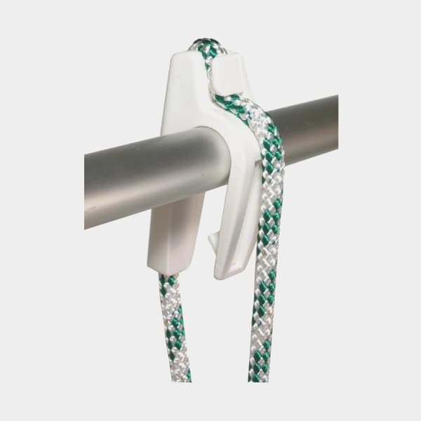 Fenderfäste Fend-Fix XL, passar rör (Ø20 - 25 mm), till Ø4 - 8 mm fenderlinor, vit, 2-pack