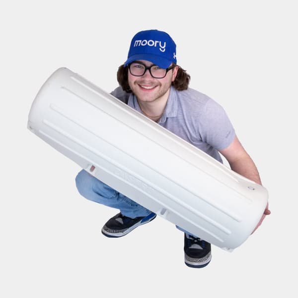 Bryggfender Castro PANTALAN-1L, 85.5 x 27 cm, rak, vit