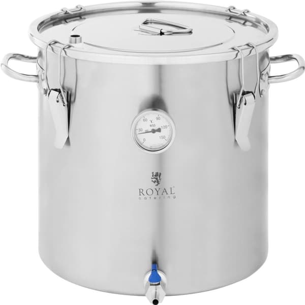 Gæringstank - 30 l - Rustfrit stål - 0 -150 °C