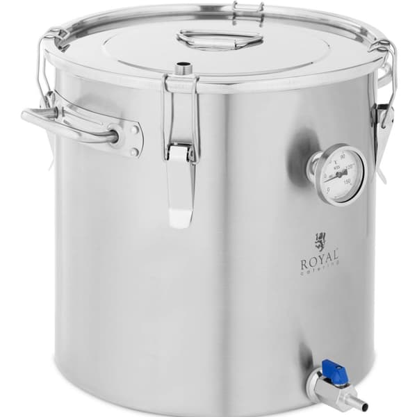 Gæringstank - 30 l - Rustfrit stål - 0 -150 °C