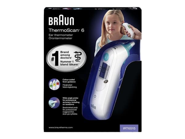 Braun Irt 6515 Thermoscan 6 Infrapunainen kliininen lämpömittari