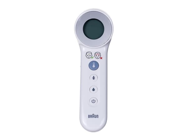 Braun BNT400, Fjärravkänning, Vit, Panna, °C, Kroppstemperatur, Yttemperatur, 0,1 ° C