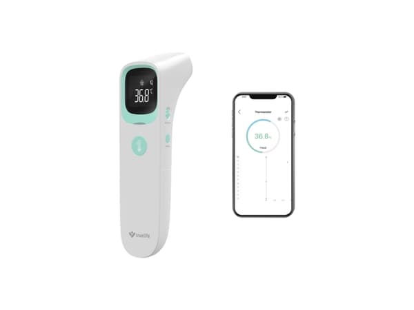 TrueLife Care Q10 BT, Fjernmålingstermometer, Hvit, Øre, Panne, Knapper, °C, °F, Kroppstemperatur, Overflatetemperatur