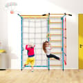 Miniatyrbillede 2 af 8: Børns Indendørs Gymnastik Legeland, Svensk Væg Stige, 78x33x87.5 cm, Gul