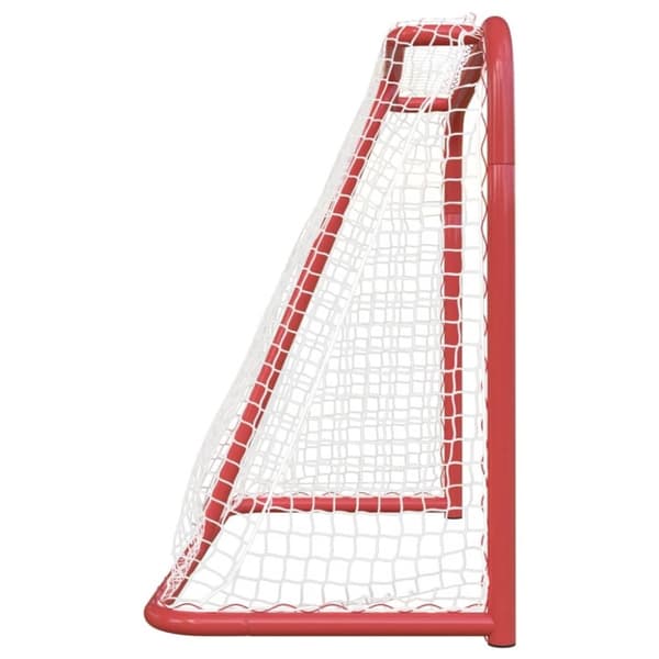 vidaXL hockeymål 183x71x122 cm polyester rød og hvid