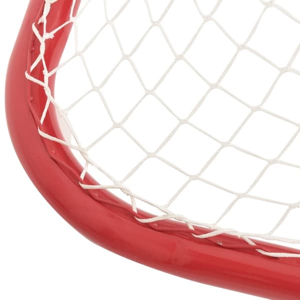 vidaXL hockeymål 183x71x122 cm polyester rød og hvid