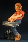 Miniatyrbild 2 av 2: Statyett: Big Bang Band - Rock Keyboardist 21cm