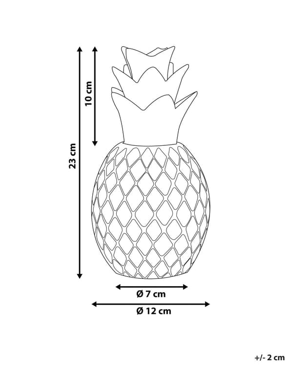 Dekorativ figur hvid keramisk ananas statuette Ornament Glamour Style Dekor Accessories