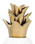 Miniatyrbillede 5 af 6: Dekorativ figur hvid keramisk ananas statuette Ornament Glamour Style Dekor Accessories