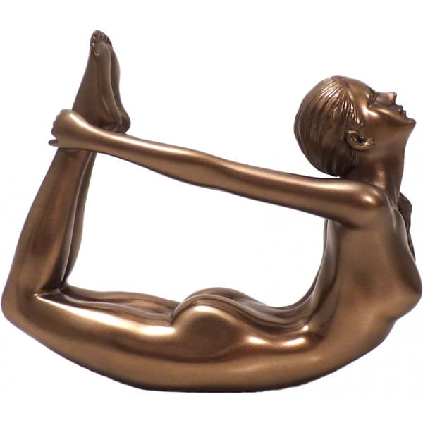 Yoga lady statue: Dhanurasana (bow pose)