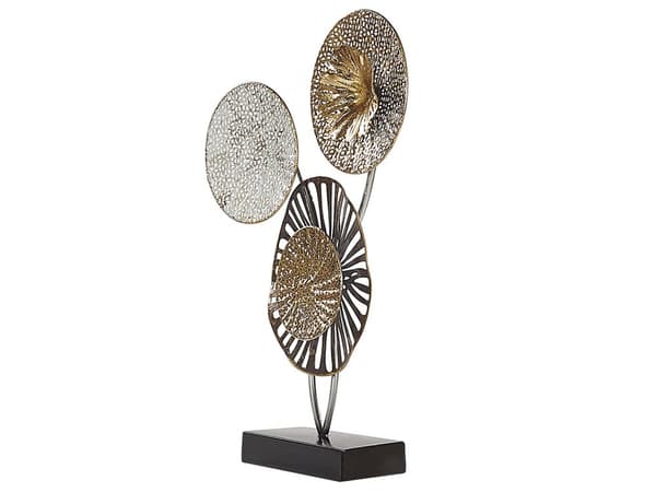 Dekoration Guld och Silver Metall 44 cm Cirklar Rustik Modern Industrial