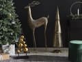 Miniatyrbillede 2 af 6: Figur Guld Jern Statue Rensdyr Sjov Sød Kunst Figur til Hjemmet Jul Accent Dekorativ Genstand Tilbehør til Juletræ Pynteting til Vindueskarm