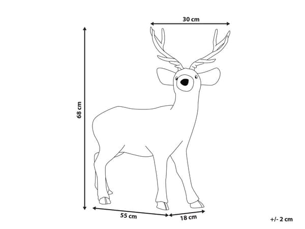 Dekorativ figur Brun imiteret pels juledekoration Rensdyr 68 cm Stueindretning