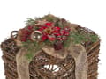 Miniatyrbillede 8 af 9: Dekorative Gaveæsker Rød Træ Juledekor Sæt med 2 Kvadratiske Forskellige Størrelser Rustikt Design