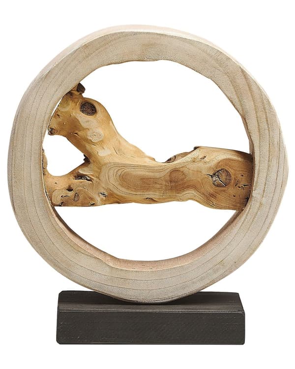 Dekorativ Skulptur Lys Grantræ Håndlavet Naturlig Abstrakt Moderne Stil