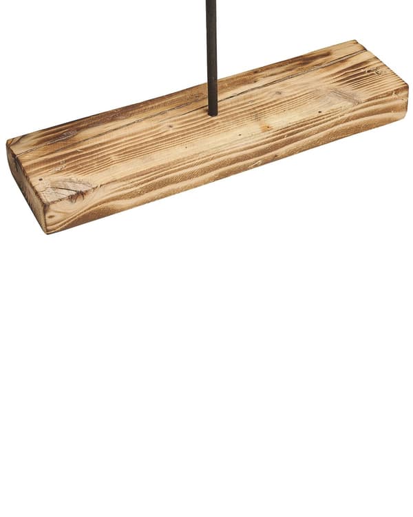 Koriste-esine vaalea keisari puu 48 cm hevosen muoto jalalla moderni tyyli