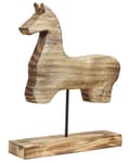 Pikkukuva 1 / 8: Koriste-esine vaalea keisari puu 48 cm hevosen muoto jalalla moderni tyyli