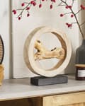 Miniatyrbild 4 av 10: Dekorativ Skulptur Ljus Granved Handgjord Naturlig Abstrakt Konst