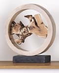 Miniatyrbild 6 av 10: Dekorativ Skulptur Ljus Granved Handgjord Naturlig Abstrakt Konst