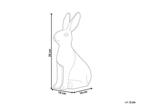 Dekorativ Figur Keramisk Vit 26 cm Kanin Påsk Dekoration Vardagsrum