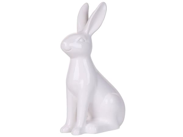 Dekorativ Figur Keramisk Vit 26 cm Kanin Påsk Dekoration Vardagsrum