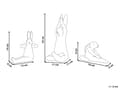 Miniatyrbild 3 av 11: 3 Dekorativa Figurer Keramisk Vit Kanin Yoga Påsk Handgjord Dekoration Vardagsrum