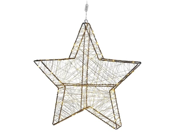 Joulukoriste LED-valoilla ulkokäyttöön valkoinen tähden mallinen 58 cm moderni tyyli