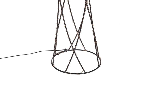 Joulukoriste LED-valoilla musta 52 x 38 cm kuusen mallinen 2 kpl moderni tyyli