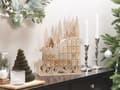 Miniatyrbillede 5 af 11: Julepynt Lys Poppeltræ Finere 40x30 cm LED Lys Slæde Form Adventskalender Skandinavisk Dekoration Julesæson