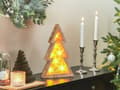 Pikkukuva 4 / 11: Joulukoriste ruskea 35 cm LED-valoilla kuusen mallinen skandinaavinen tyyli
