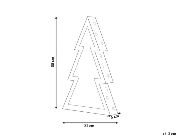 Dekorativ Figur Ljus Poppelträ LED Ljus Hemdekor Julgran Skandinavisk Design