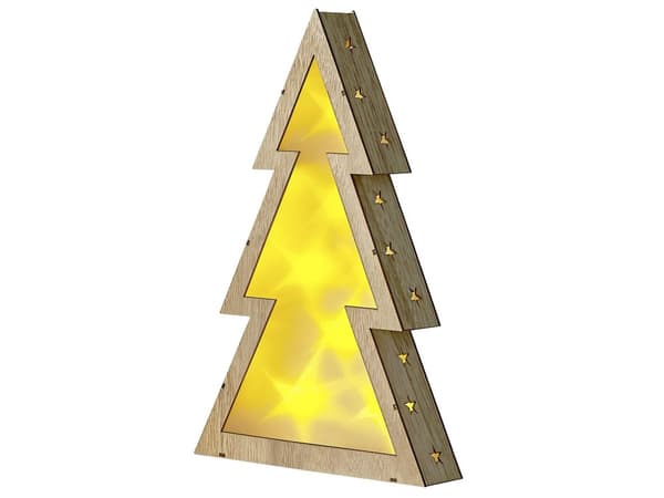 Dekorativ Figur Ljus Poppelträ LED Ljus Hemdekor Julgran Skandinavisk Design