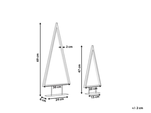 Set av 2 Dekorativa Figurer Svart Metall med LED Ljus Julgranar Hemdekor Modern