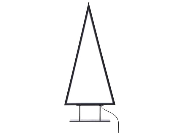 Set av 2 Dekorativa Figurer Svart Metall med LED Ljus Julgranar Hemdekor Modern