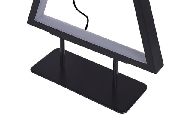 Set av 2 Dekorativa Figurer Svart Metall med LED Ljus Julgranar Hemdekor Modern