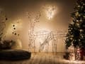 Miniatyrbillede 2 af 10: Udendørs Juledekoration Sort Metal med PVC 70 cm LED Lys Rensdyr form Haveindretning Moderne Design Perfekt til Julesæson og Vinter Tema