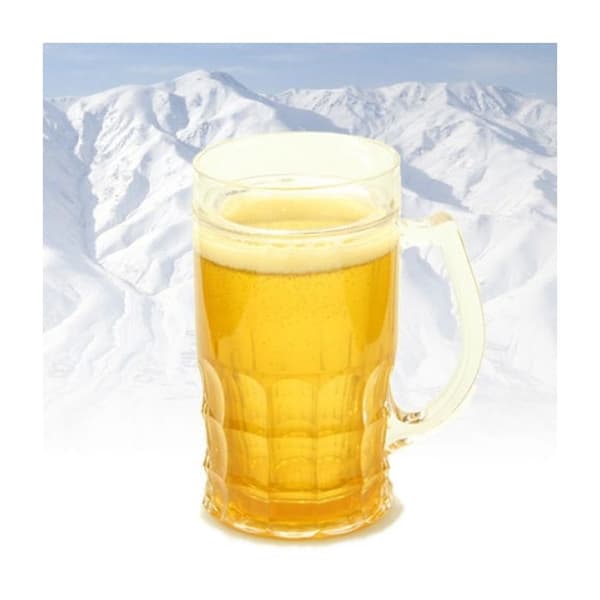 Uppfriskande mugg för öl 400 ml dubbelväggigt glasköldmedium guld * Kapacitet: 400 ml * Material: akryl * Tvätt