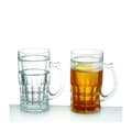 Miniatyrbild 1 av 2: Uppfriskande mugg för öl 400 ml dubbelväggigt glasköldmedium guld * Kapacitet: 400 ml * Material: akryl * Tvätt