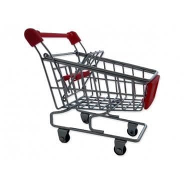 Miniatyr kundvagn - Blå - Skrivbordstillbehör - Plast och metall - Mått 115x115x80mm
