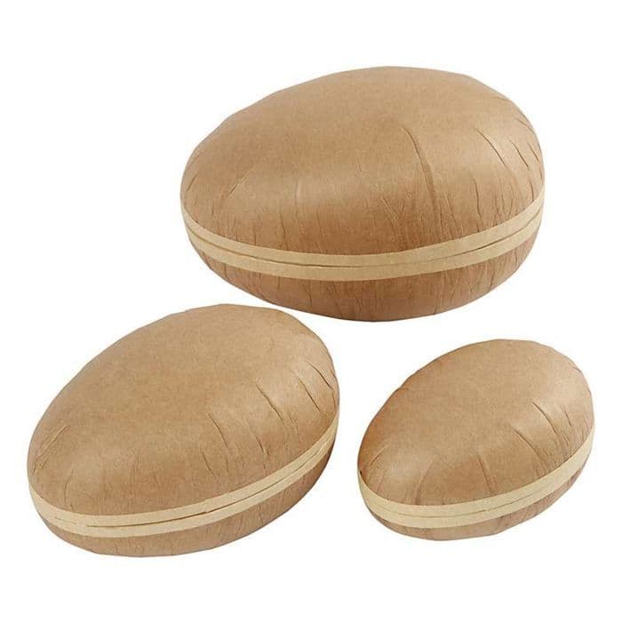 3 kartongägg i två delar - 12/15/18 cm