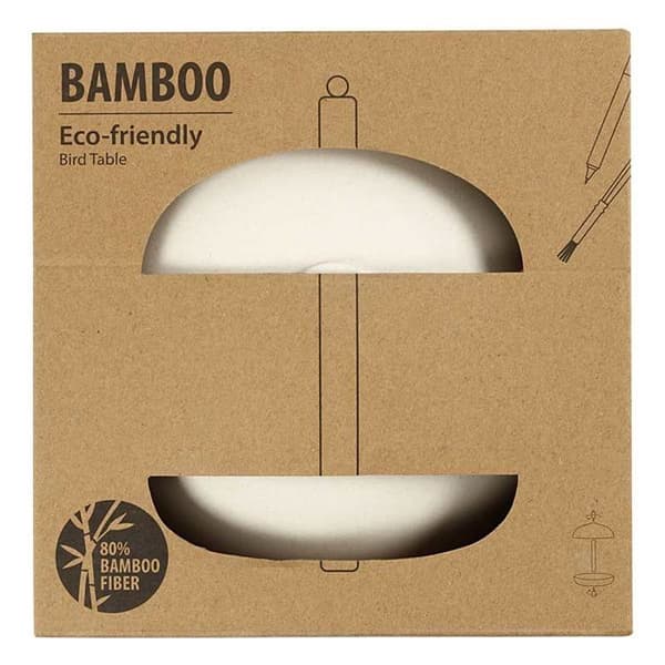 Fågelmatare - Ej specificerad - 20 x 23,5 cm - Beige - Bambu - Utomhus