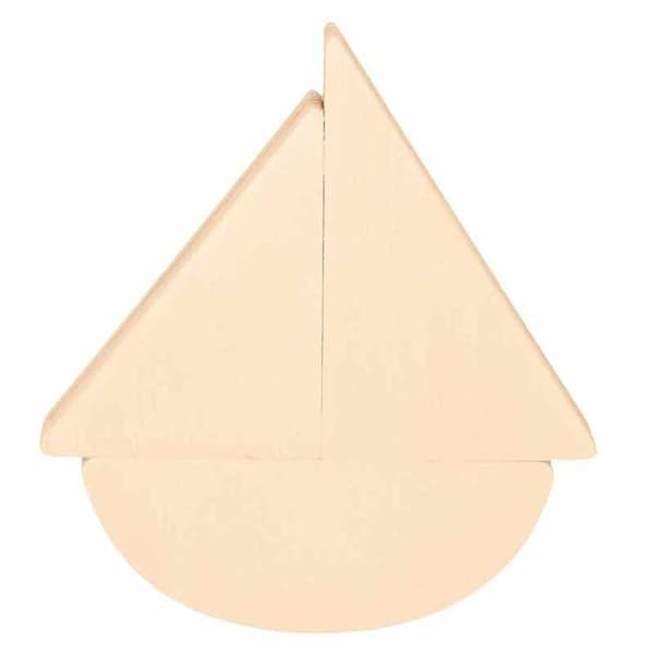 Dekorera ämne - Medium - Båt - Ljus trä - 11,5x13 cm - Blandat
