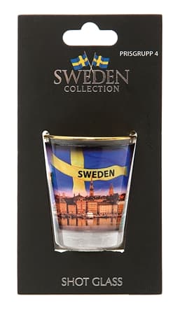 Sverige Souvenir Shotglas med City Motiv