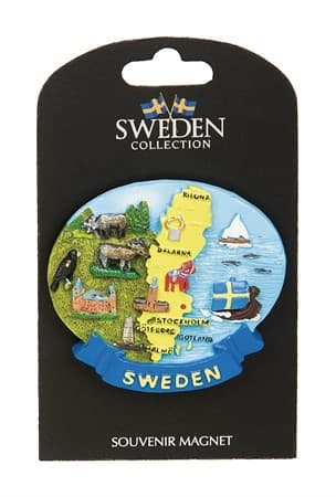 Sverige Souvenir Magnet, Karta