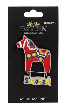 Sverige Souvenir Metall Magnet, Dalahäst