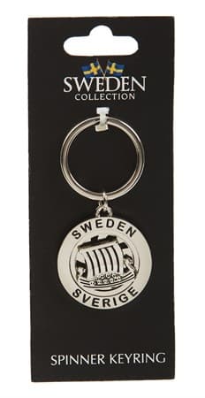 Sweden Souvenir Spinner nøglering, vikingeskib