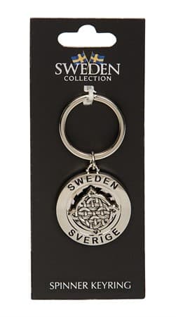 Sverige Souvenir Spinner Nyckelring, Sverige